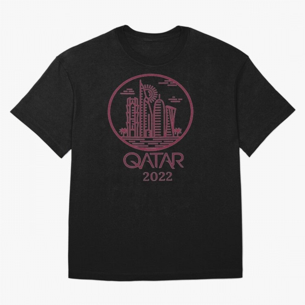 Qatar Welcome Oversized T-Shirt Enjoy Match Day Hype around FIFA World Cup 2026 USA Canada Mexico, Messi, CR7 and Mbappe, Brazil, Portugal and Argentina, Classic Soccer Heritage, Championship Pressure, Fan Loyalty and International Pride; Made for