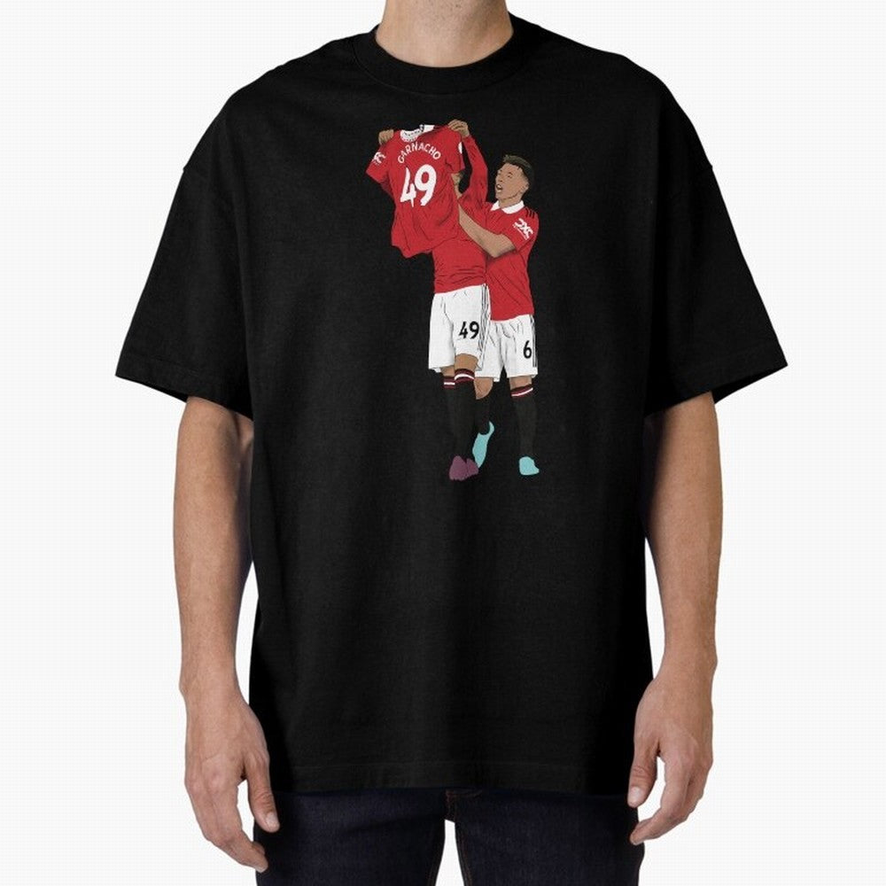Alejandro Garnacho Goal Celebration Oversized T-Shirt Relive the FIFA World Cup 2026 Journey through Haaland and Mbappe Highlights, Argentina Pride, Worldwide Fan Energy, Dramatic Goals, Stadium Lights and Championship Celebrations; Perfect for