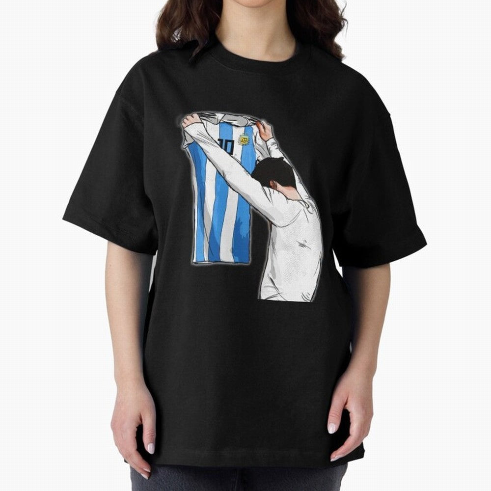 Art Messi Illustration Classic T-Shirt Fuel the Hype around the FIFA World Cup 2026 USA Canada Mexico Journey through Cristiano Ronaldo, Haaland and CR7 Highlights, Portugal, Spain and Germany Pride, Goal Celebration Energy, Supporter Heritage,