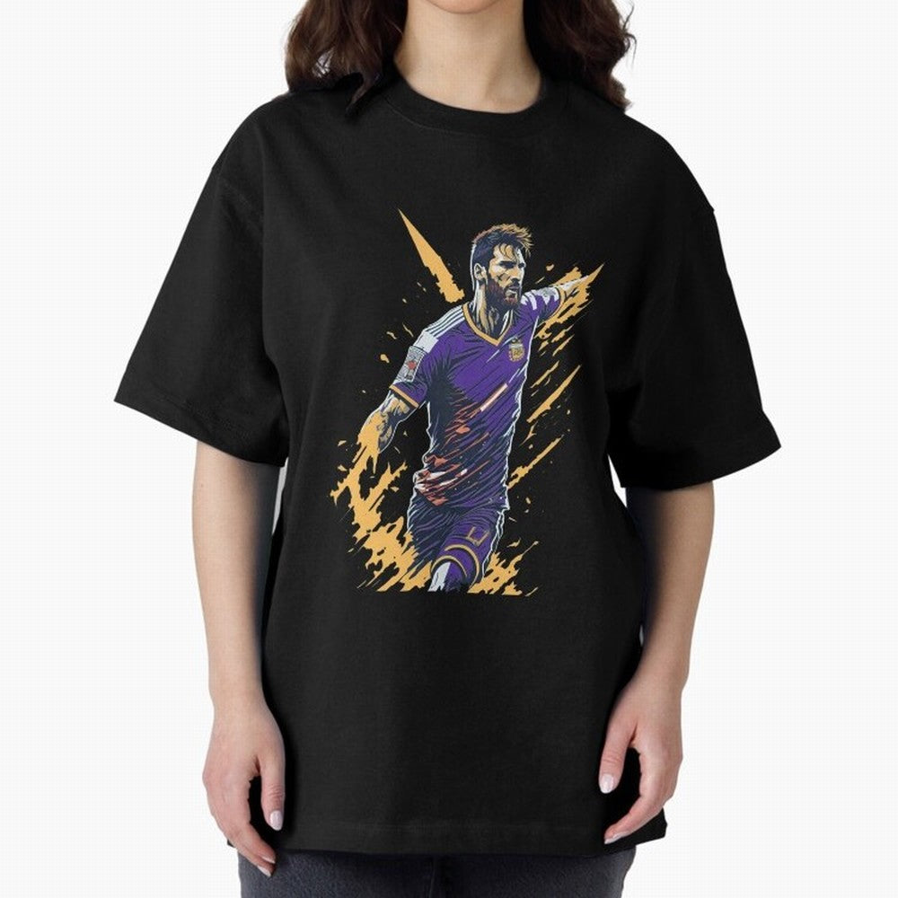 Lionel Messi splash art Active T-Shirt Celebrate the Road through Global Football Passion for FIFA World Cup 2026 Group Stage, Highlighting Mbappe, France and Portugal, Goal Celebration Energy, Supporter Heritage, Football Icons and Worldwide