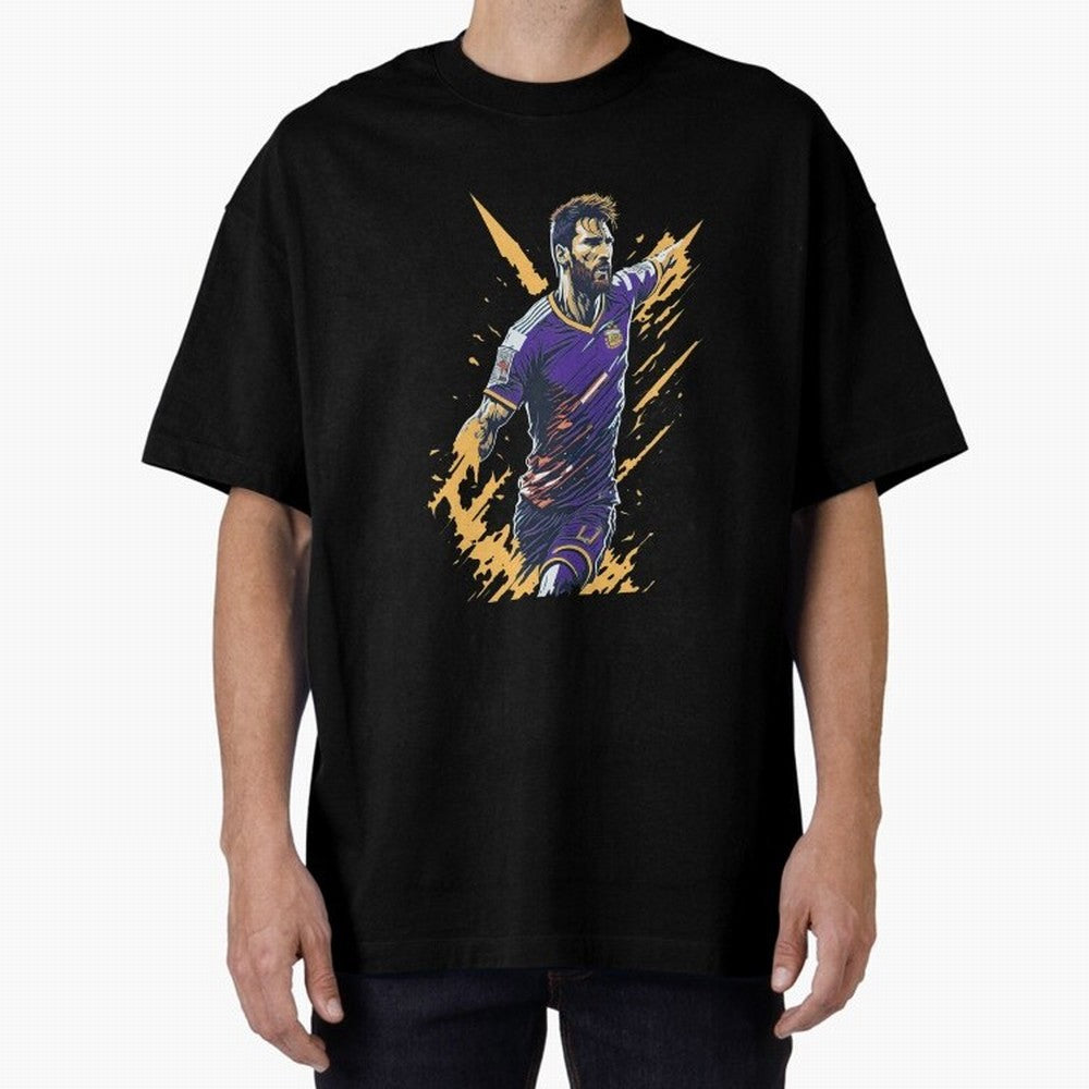 Lionel Messi splash art Active T-Shirt Celebrate the Road through Global Football Passion for FIFA World Cup 2026 Group Stage, Highlighting Mbappe, France and Portugal, Goal Celebration Energy, Supporter Heritage, Football Icons and Worldwide