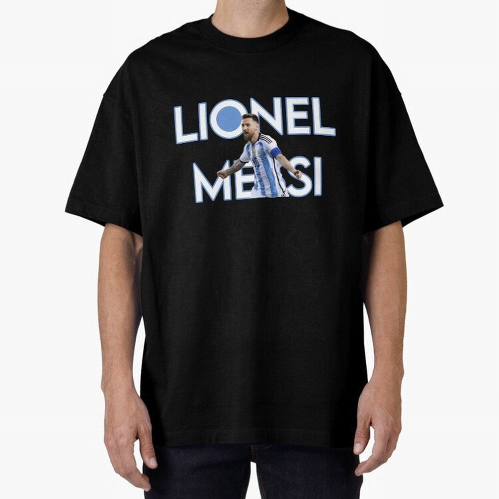 Lionel Messi Oversized T-Shirt Celebrate the Biggest Stage of Match Day Hype around FIFA World Cup 2026 USA Canada Mexico, Messi, Neymar and Mbappe, England, Football Passion, Legendary Performances, Festival Vibes and Supporter Community; Made for