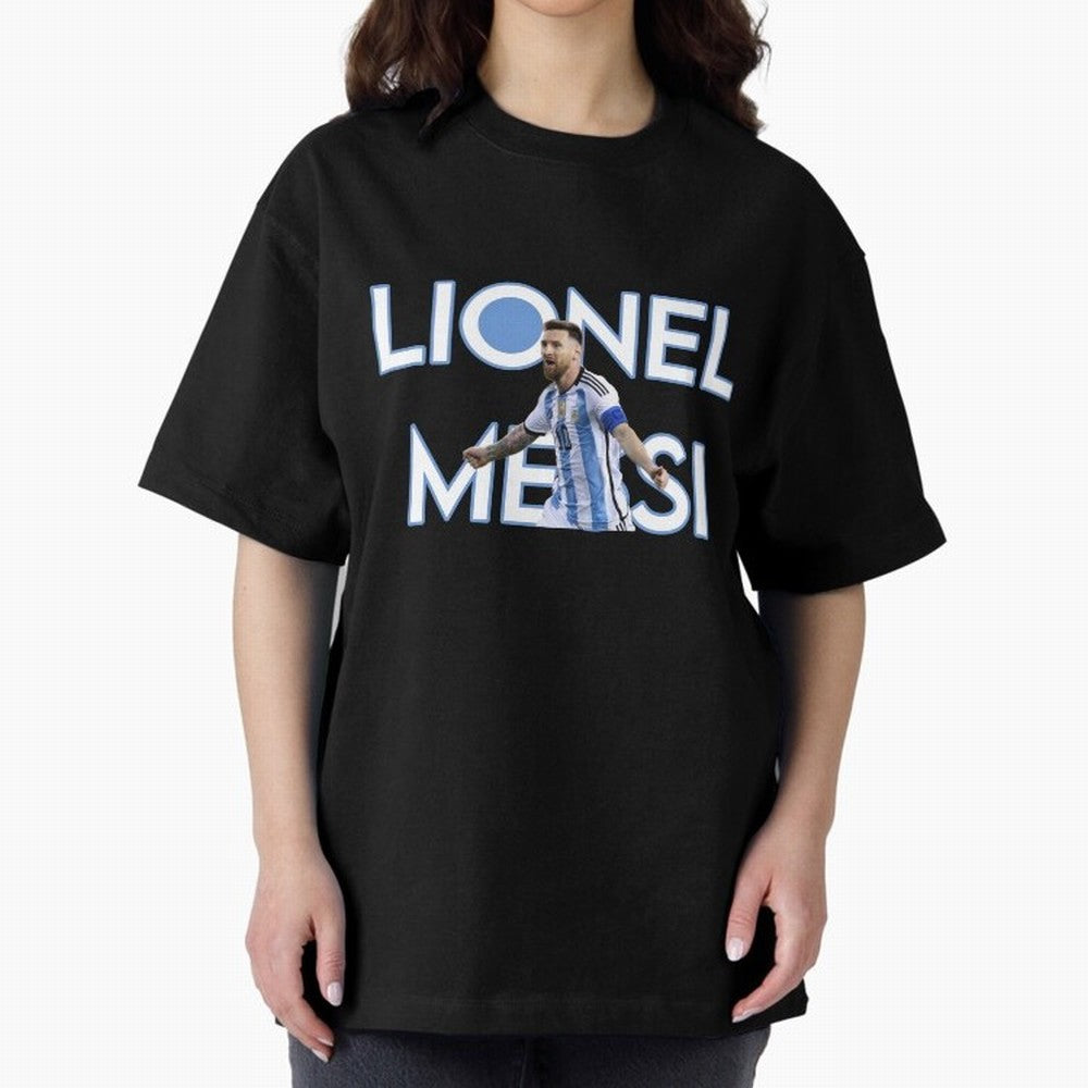 Lionel Messi Oversized T-Shirt Celebrate the Biggest Stage of Match Day Hype around FIFA World Cup 2026 USA Canada Mexico, Messi, Neymar and Mbappe, England, Football Passion, Legendary Performances, Festival Vibes and Supporter Community; Made for