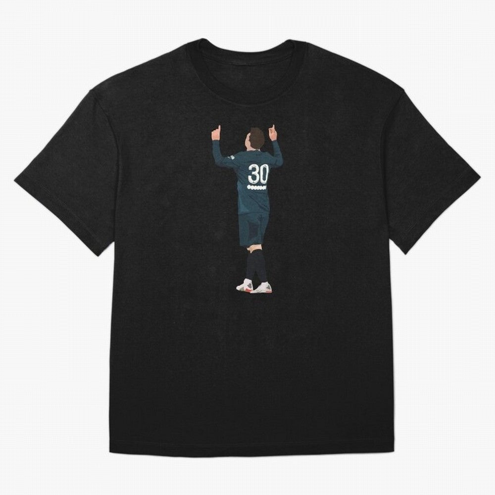 Messi Iconic Illustration Oversized T-Shirt Join Match Day Hype around FIFA World Cup 2026 USA Canada Mexico, Cristiano Ronaldo, Haaland and CR7, England, Championship Spirit, Famous Goals, Roaring Crowds and International Football Unity; Built for