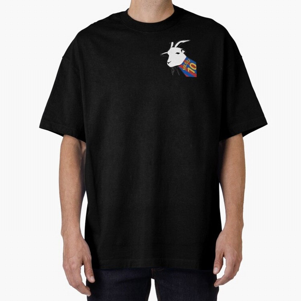 Messi Goat Barcelona Oversized T-Shirt Relive the Noise and Pride of Global Football Passion for FIFA World Cup 2026 USA Canada Mexico, Highlighting CR7, Argentina, Global Supporter Spirit, Legendary Goals, National Colors and Tournament