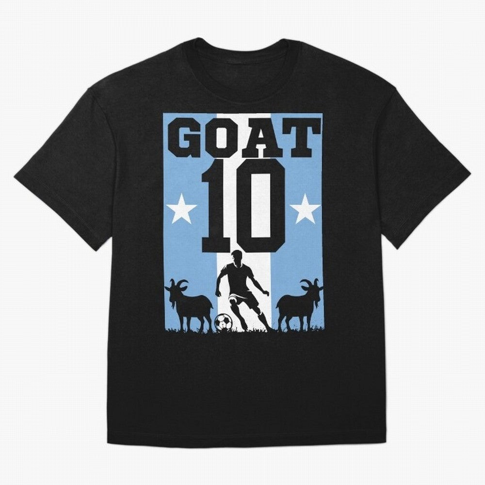 The Goat 10 Argentina World Cup 2026 Classic T-Shirt Celebrate Global Passion for FIFA World Cup 2026 USA Canada Mexico for Fans of Neymar, Haaland and Cristiano Ronaldo and England, Bringing Retro Football Energy, Iconic Rivalries, Trophy Chase