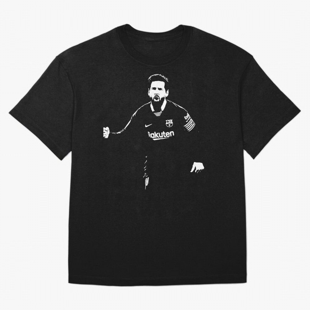 soccer player celebrating Oversized T-Shirt Honor Football Greatness during Global Football Passion for FIFA World Cup 2026, Inspired by Messi, Neymar and Mbappe, Argentina and Brazil, Championship Spirit, Famous Goals, Roaring Crowds and