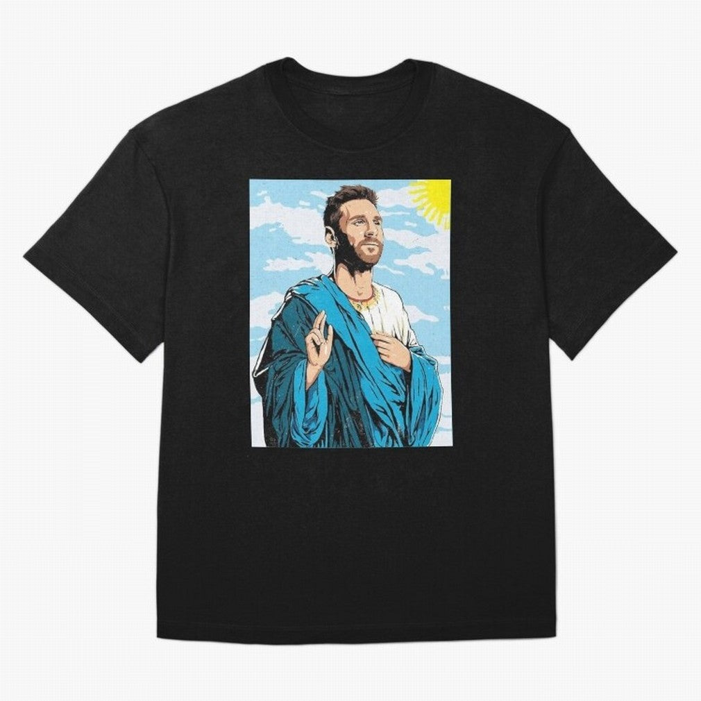 messi god Oversized T-Shirt Build FIFA World Cup 2026 Group Stage Spirit, with Brazil, Cristiano Ronaldo, Haaland and CR7, Retro Football Energy, Iconic Rivalries, Trophy Chase Drama and Stadium Atmosphere; Built for Supporters Chasing Trophy