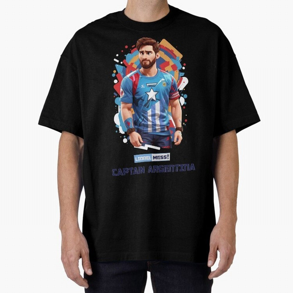 Lionel Messi Captain Argentina Oversized T-Shirt Celebrate the Stars of the FIFA World Cup 2026 Journey through Neymar, Haaland and Cristiano Ronaldo Highlights, Netherlands Pride, Game Day Rituals, Football Legends, Country Pride and the Road to