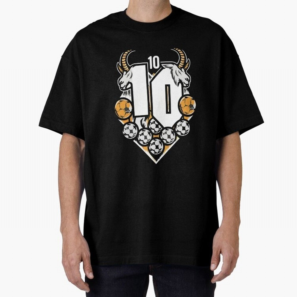 GOAT (Lionel Messi) design Boxy T-Shirt Treasure Match Day Hype around FIFA World Cup 2026, Haaland, England, France and Netherlands, Match Day Excitement, Supporter Culture, Golden Goals and Global Football Passion; Ideal for Passionate Fans Who