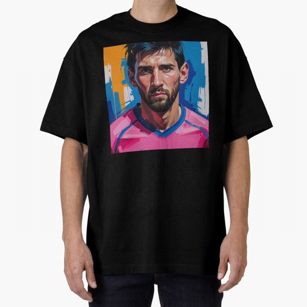 Vibrant Artistic Portrait of Lionel Messi (GOAT) - Digital painting (Version 3) Classic T-Shirt Capture FIFA World Cup 2026 Group Stage Filled with CR7, France and Portugal Energy, Goal Celebration Energy, Supporter Heritage, Football Icons and