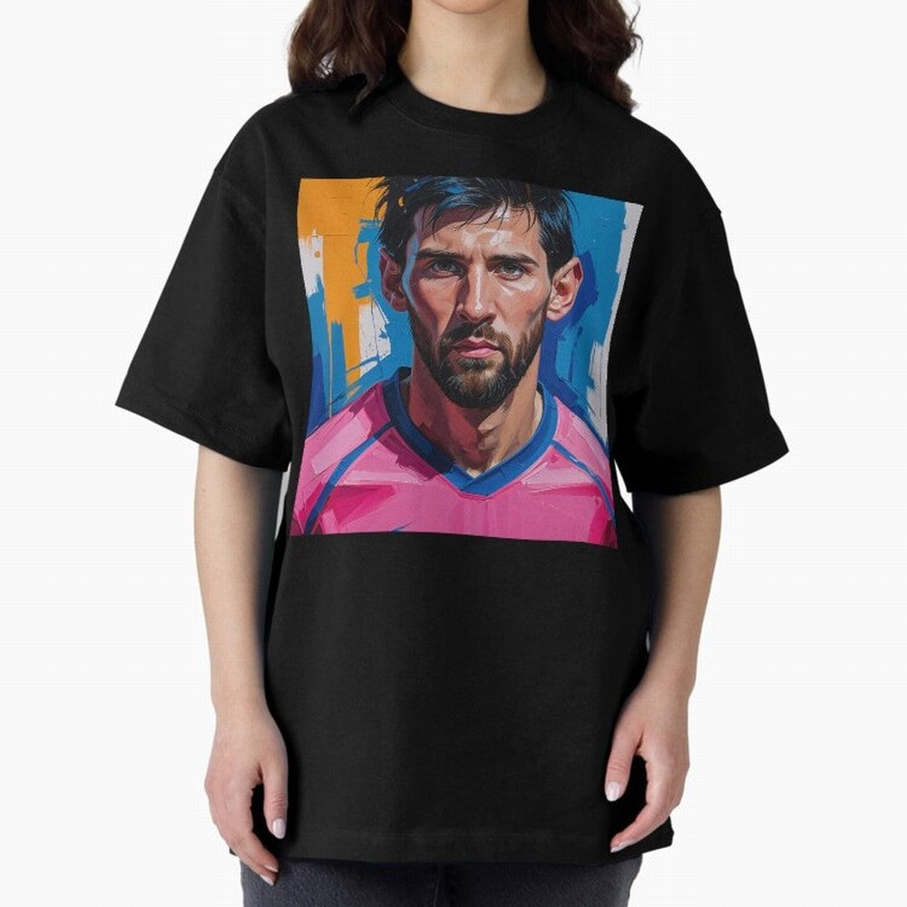 Vibrant Artistic Portrait of Lionel Messi (GOAT) - Digital painting (Version 3) Classic T-Shirt Capture FIFA World Cup 2026 Group Stage Filled with CR7, France and Portugal Energy, Goal Celebration Energy, Supporter Heritage, Football Icons and