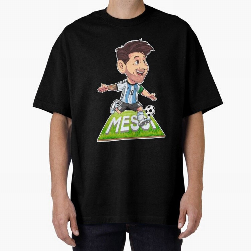 Lionel MESSI Oversized T-Shirt Show Fan Pride Across the FIFA World Cup 2026 Journey through Cristiano Ronaldo, Haaland and CR7 Highlights, Portugal, Spain and Germany Pride, Tournament Hype, Historic Matchups, Family Viewing Parties and Global