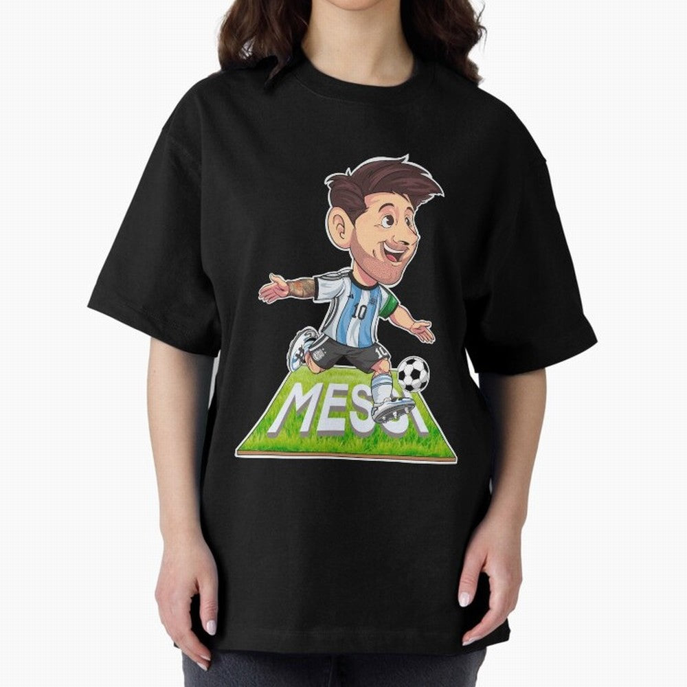 Lionel MESSI Oversized T-Shirt Show Fan Pride Across the FIFA World Cup 2026 Journey through Cristiano Ronaldo, Haaland and CR7 Highlights, Portugal, Spain and Germany Pride, Tournament Hype, Historic Matchups, Family Viewing Parties and Global