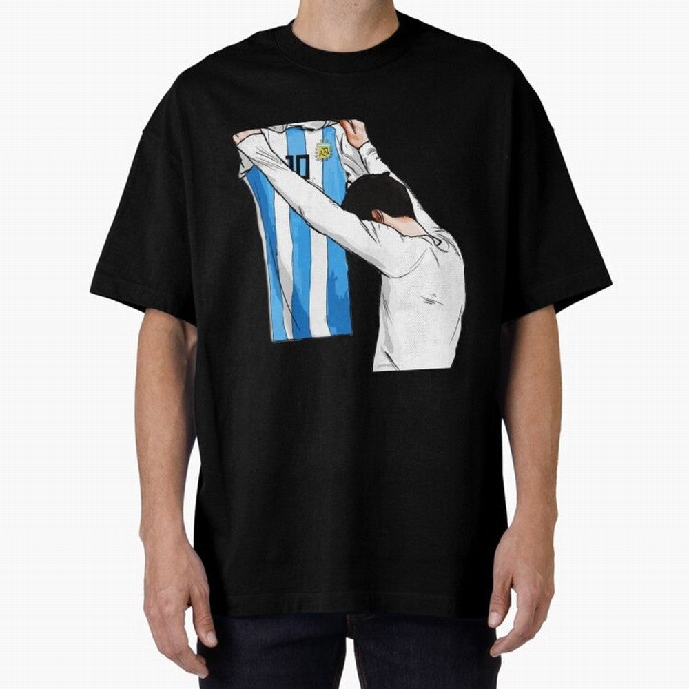Lionel Messi holding his shirt, Argentina copa america| Perfect Gift For you and friends Classic T-Shirt Refresh the FIFA World Cup 2026 Group Stage Journey through Messi, CR7 and Mbappe Highlights, Argentina Pride, Football Festival Excitement,