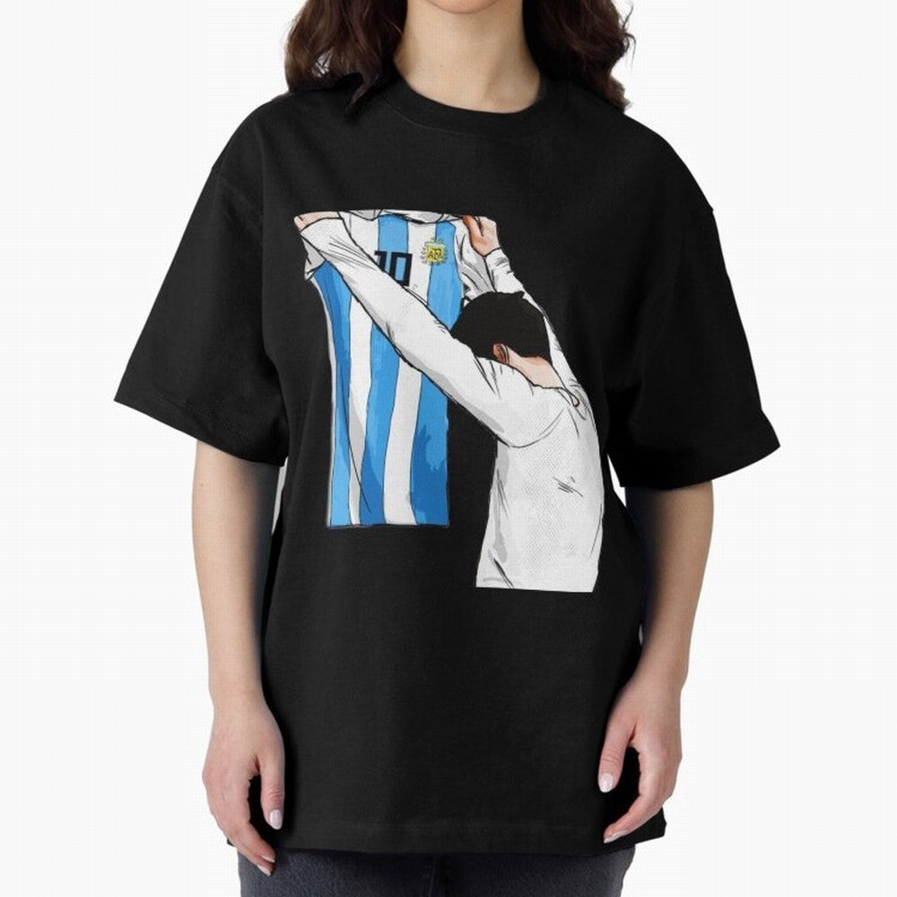 Lionel Messi holding his shirt, Argentina copa america| Perfect Gift For you and friends Classic T-Shirt Refresh the FIFA World Cup 2026 Group Stage Journey through Messi, CR7 and Mbappe Highlights, Argentina Pride, Football Festival Excitement,