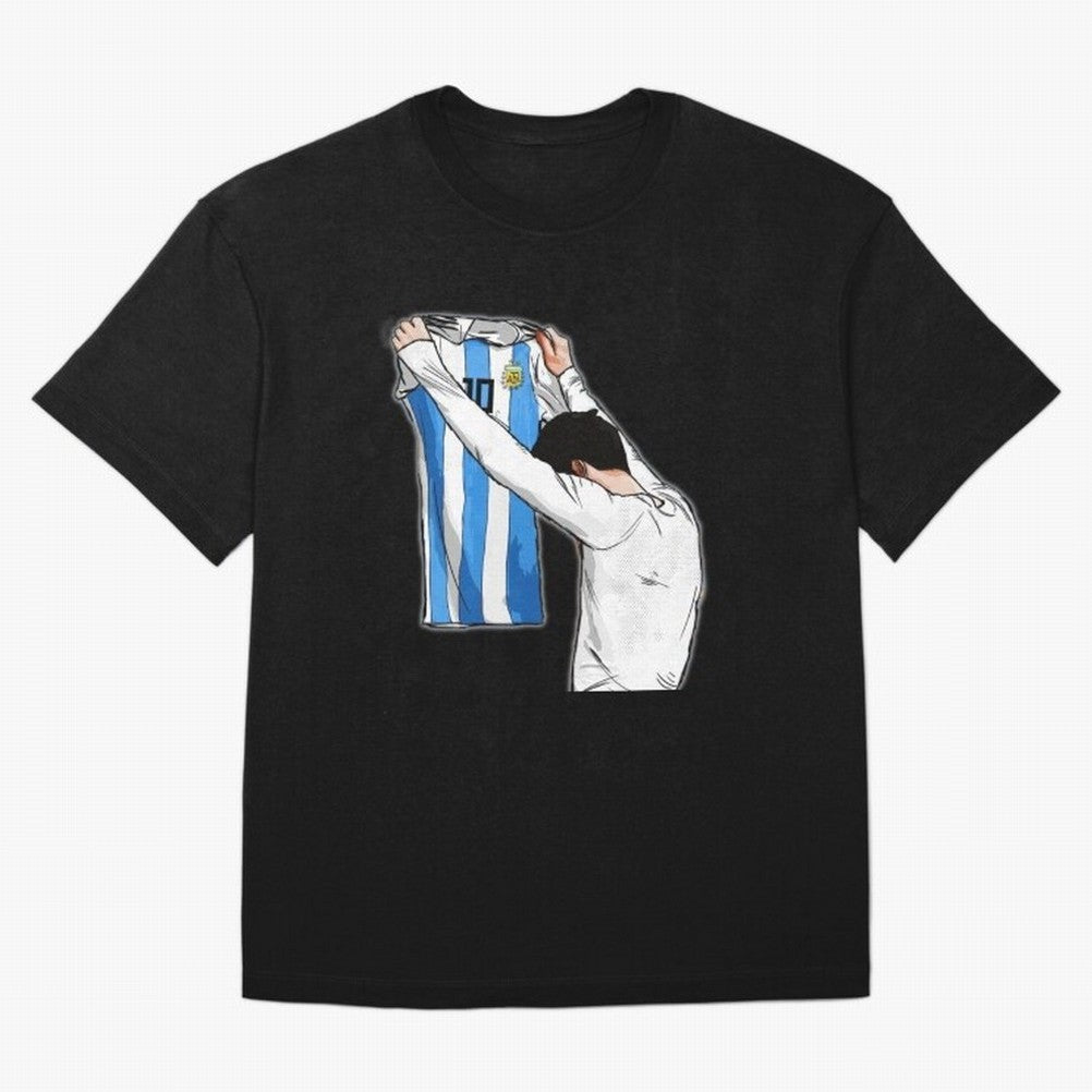 Art Messi Illustration Classic T-Shirt Join Supporters Worldwide for Global Football Passion for FIFA World Cup 2026, Inspired by Messi, Neymar and Mbappe, England, Football Passion, Legendary Performances, Festival Vibes and Supporter Community;