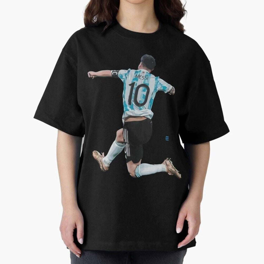 Messi 10 The Goat Oversized T-Shirt Bring FIFA World Cup 2026 Spirit, Featuring Spain and Netherlands, Cristiano Ronaldo, Goal Celebration Energy, Supporter Heritage, Football Icons and Worldwide Tournament Joy; Great for Supporters Who Love