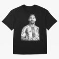 Messi grayscale Classic T-Shirt Keep the Match Day Mood of FIFA World Cup 2026 USA Canada Mexico for Fans of Haaland and Mbappe and Brazil, Bringing Worldwide Fan Energy, Dramatic Goals, Stadium Lights and Championship Celebrations; Perfect for