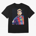 Messi Wpap Oversized T-Shirt Carry the Dream of FIFA World Cup 2026 Spirit, Capturing England, Messi and Cristiano Ronaldo, Fan Favorite Moments, National Team Passion, Big Match Drama and Soccer History; Great for Watch Parties, Sports Bars,