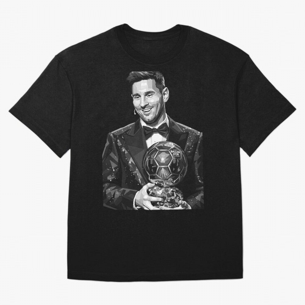 Messi grayscale Oversized T-Shirt Join Supporters Worldwide for Match Day Hype around FIFA World Cup 2026, Neymar, Argentina and Brazil, Football Festival Excitement, Trophy Ambitions, Country Rivalries and Star Player Buzz; Ideal for Football