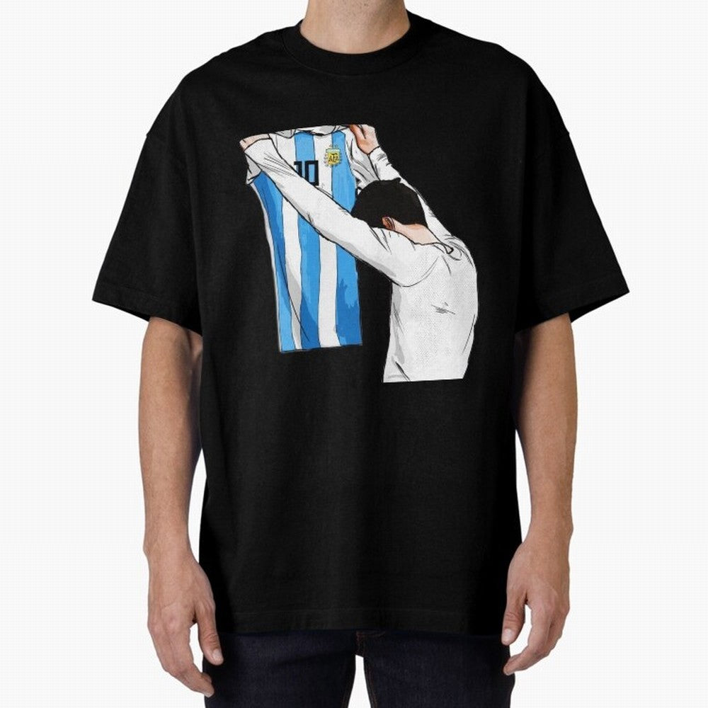 Lionel Messi holding his shirt, Argentina copa america Classic T-Shirt Stand with FIFA World Cup 2026 USA Canada Mexico for Fans of Mbappe and Neymar and Spain and Netherlands, Bringing Stadium Chants, National Pride, Trophy Dreams and