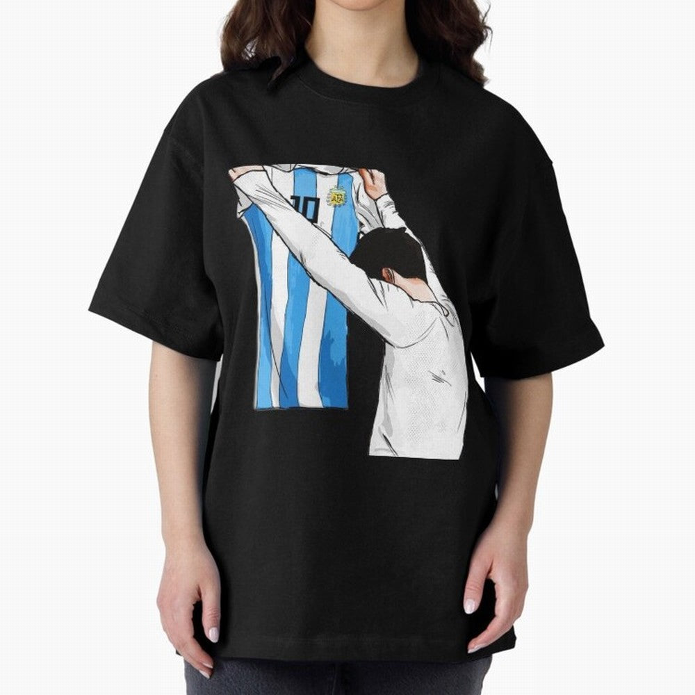 Lionel Messi holding his shirt, Argentina copa america Classic T-Shirt Stand with FIFA World Cup 2026 USA Canada Mexico for Fans of Mbappe and Neymar and Spain and Netherlands, Bringing Stadium Chants, National Pride, Trophy Dreams and