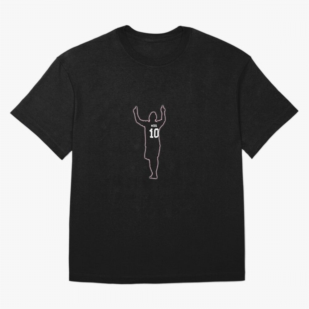 Lionel Messi Iconic Celebration Pose - Inter Miami Colors Classic T-Shirt Stand Out with Spirit from the FIFA World Cup 2026 Journey through Mbappe Highlights, Argentina Pride, Worldwide Fan Energy, Dramatic Goals, Stadium Lights and Championship