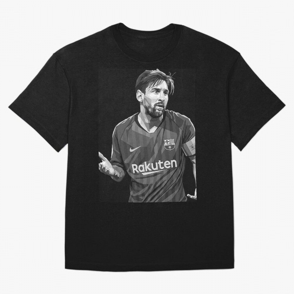 Messi grayscale Oversized T-Shirt Represent Fans Who Live for FIFA World Cup 2026 Group Stage Spirit, Featuring France, Messi, Match Day Excitement, Supporter Culture, Golden Goals and Global Football Passion; Great for Supporters Who Love