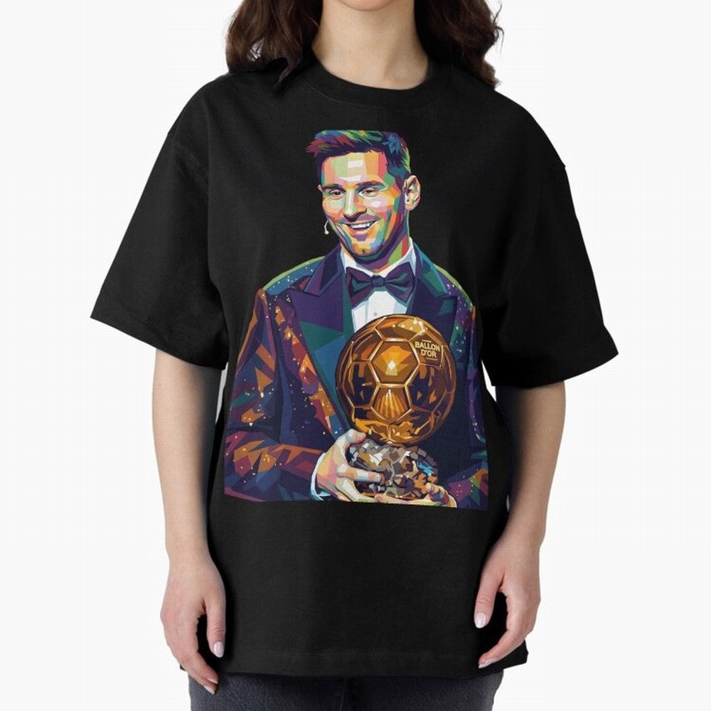 Messi Wpap Oversized T-Shirt Bring Trophy Dreams to FIFA World Cup 2026 for Fans of Cristiano Ronaldo, Haaland and CR7 and Portugal, Bringing Football Passion, Legendary Performances, Festival Vibes and Supporter Community; Perfect for Supporters