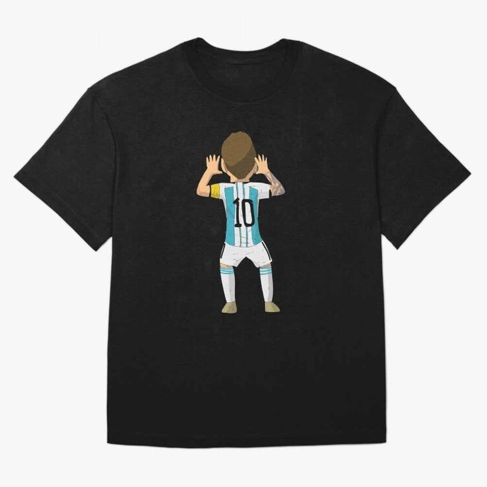 Cartoon Illustration Messi vs Netherlands World Cup Qatar 2022 Classic T-Shirt Bring a Champion Mindset to Global Football Passion for FIFA World Cup 2026 USA Canada Mexico, Highlighting CR7, France and Portugal, Supporter Pride, Iconic
