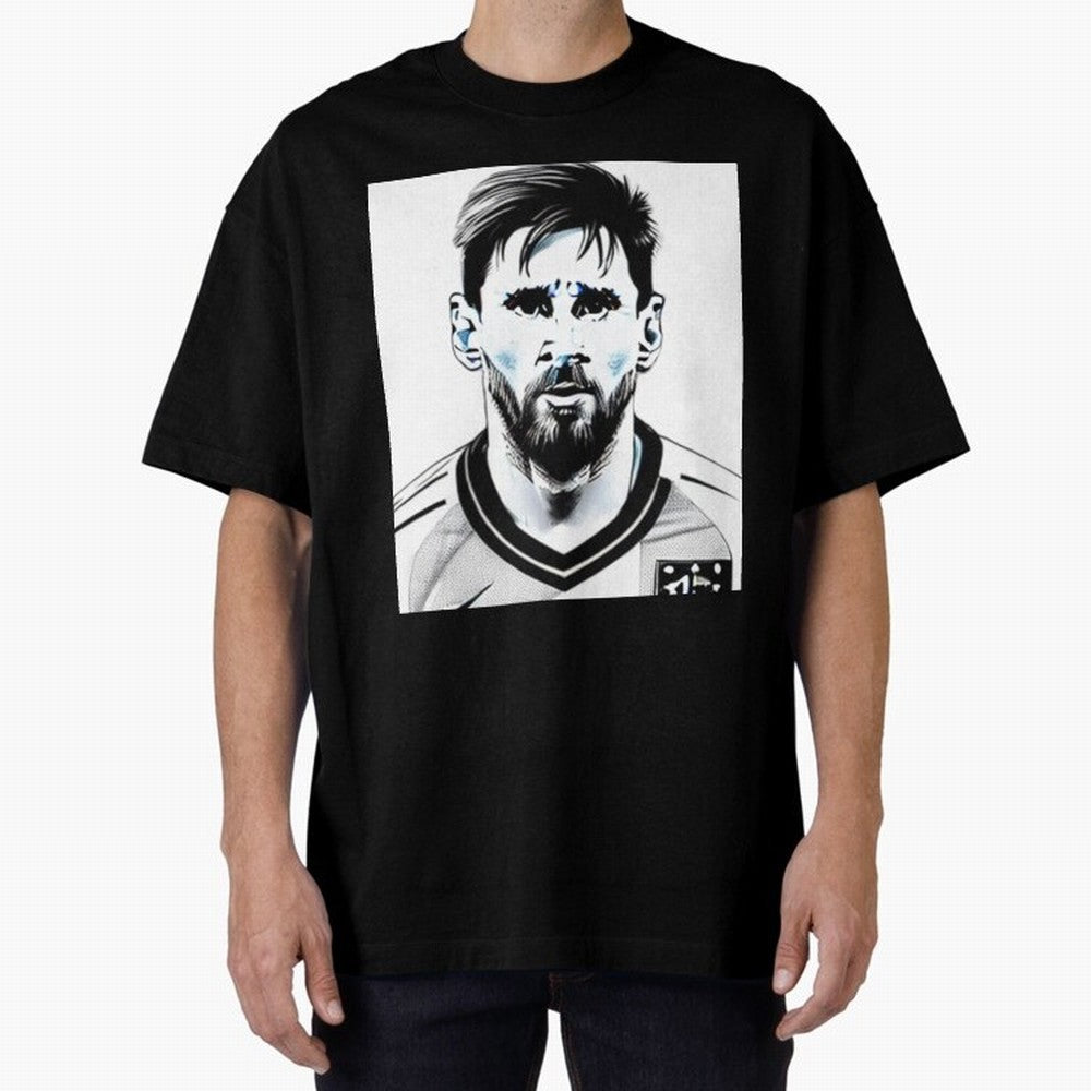 Lionel Messi Oversized T-Shirt Represent Football Lovers during FIFA World Cup 2026 Spirit, Celebrating Argentina, Mbappe and Neymar, Goal Celebration Energy, Supporter Heritage, Football Icons and Worldwide Tournament Joy; Ideal for Passionate