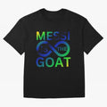 Messi is the GOAT Oversized T-Shirt Back the Journey through FIFA World Cup 2026 Spirit, Centered on Brazil, Portugal and Argentina, Messi, Championship Spirit, Famous Goals, Roaring Crowds and International Football Unity; Built for Supporters