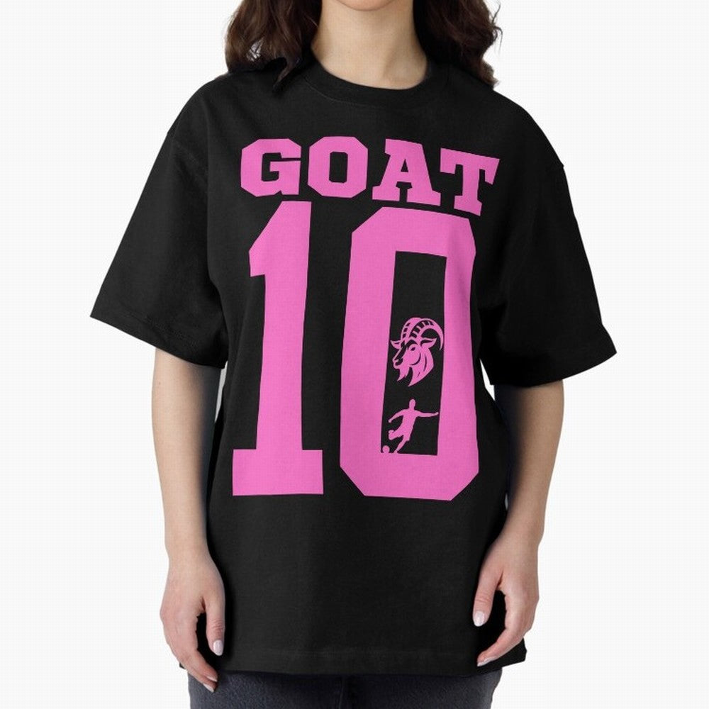 Miami Champions The Goat 10 Oversized T-Shirt Follow Match Day Hype around FIFA World Cup 2026 USA Canada Mexico, Neymar, Portugal, Spain and Germany, Match Day Excitement, Supporter Culture, Golden Goals and Global Football Passion; Created for