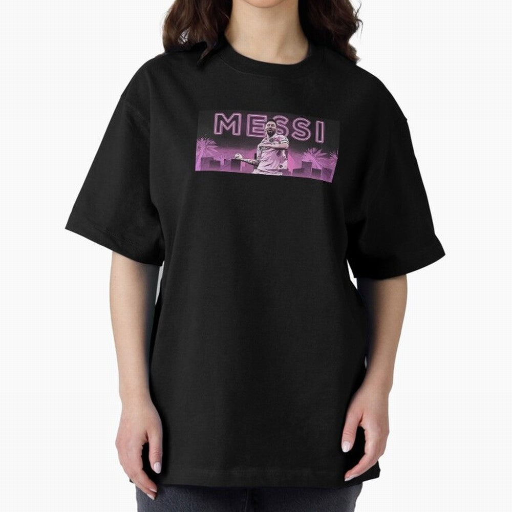 Miami Messi Oversized T-Shirt Bring Champion Energy into FIFA World Cup 2026 USA Canada Mexico for Fans of Messi and Portugal, Spain and Germany, Bringing Sports Nostalgia, International Competition, Famous Players and Unforgettable Victories;