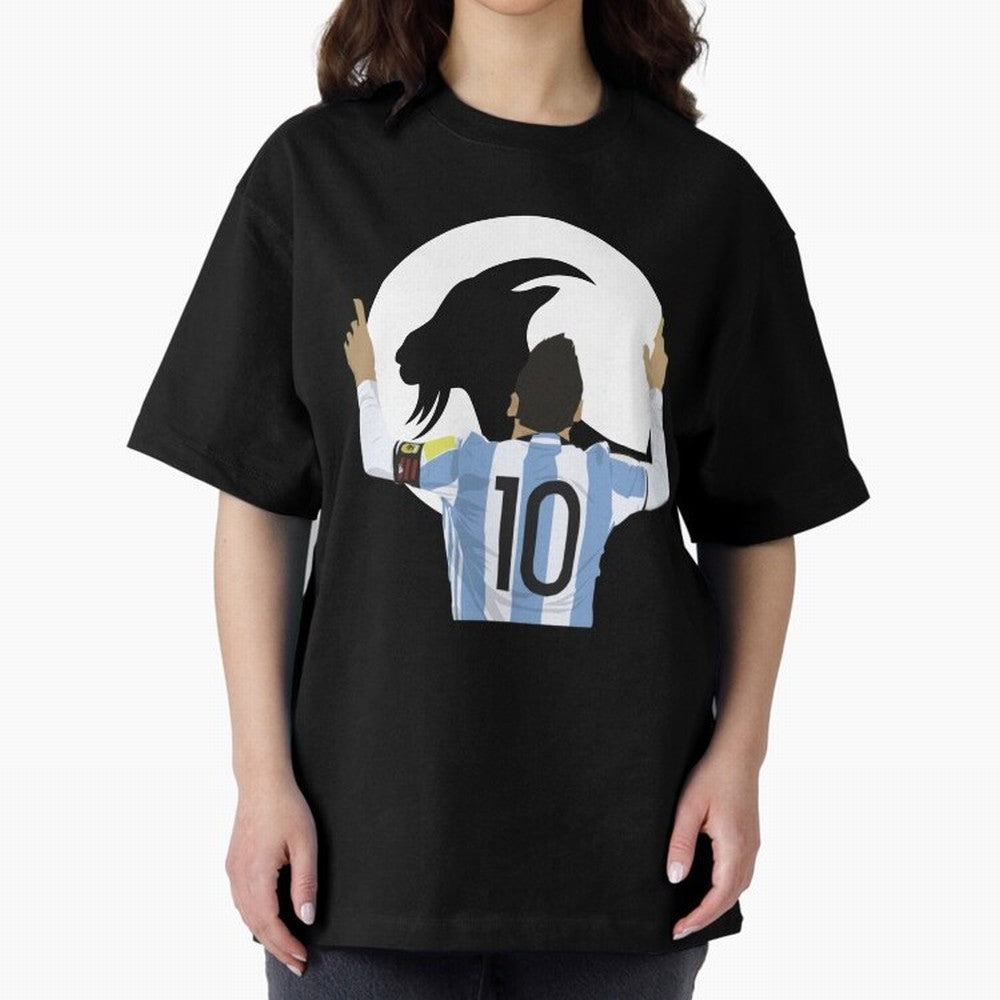 Lionel Messi Goat Oversized T-Shirt Bring Match Day Fire to Global Football Passion for FIFA World Cup 2026 USA Canada Mexico, Connected to Neymar, Haaland and Cristiano Ronaldo, Spain, Football History, Final Match Energy, Crowd Noise and Once in