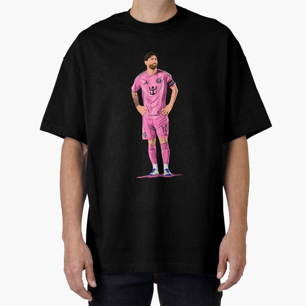 Lionel Messi Vector Oversized T-Shirt Make Your Look Match the FIFA World Cup 2026 Journey through CR7 Highlights, Brazil Pride, Champion Mindset, Group Stage Buzz, Knockout Tension and Passionate Fan Culture; Ideal for Fans Who Follow Messi,