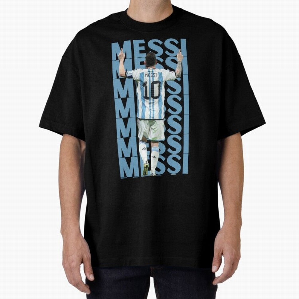 Lionel Messi | 10 | Argentina | Barcelona | Goat Oversized T-Shirt Capture FIFA World Cup 2026 USA Canada Mexico Spirit, Filled with France and Portugal, Messi and Cristiano Ronaldo, Fan Favorite Moments, National Team Passion, Big Match Drama and