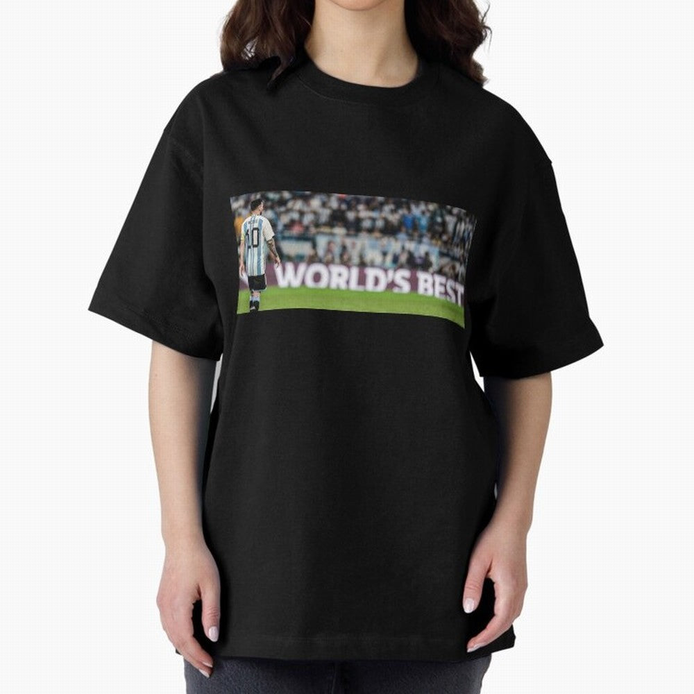 Argentina Leo Messi world best picture Oversized T-Shirt Celebrate Soccer Greatness during FIFA World Cup 2026 Spirit, Built around France, CR7, Champion Mindset, Group Stage Buzz, Knockout Tension and Passionate Fan Culture; Ideal for Passionate