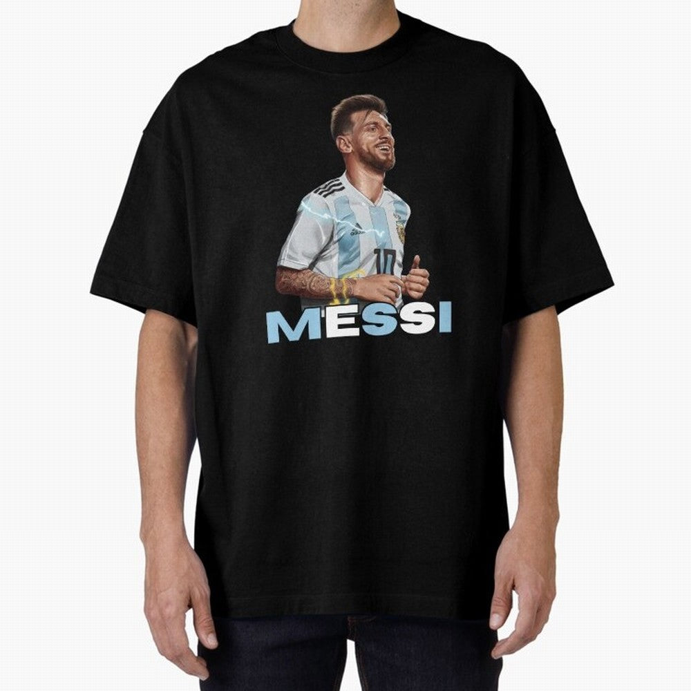 Lionel Messi Oversized T-Shirt Wear the Spirit of FIFA World Cup 2026 USA Canada Mexico Spirit, Inspired by England, France and Netherlands, CR7, Match Day Excitement, Supporter Culture, Golden Goals and Global Football Passion; Created for Match