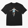 Messi Goal World Cup 2022 Oversized T-Shirt Mark FIFA World Cup 2026 Spirit, Celebrating England, France and Netherlands, Messi, CR7 and Mbappe, Goal Celebration Energy, Supporter Heritage, Football Icons and Worldwide Tournament Joy; Perfect for