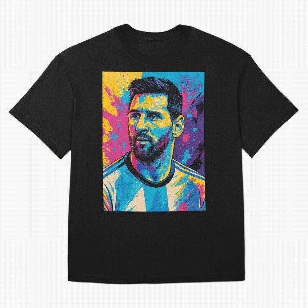 Argentina World Champs Messi Number Oversized T-Shirt Carry the Dream of FIFA World Cup 2026 Group Stage Spirit, Featuring France and Portugal, Haaland, Worldwide Fan Energy, Dramatic Goals, Stadium Lights and Championship Celebrations; Perfect for