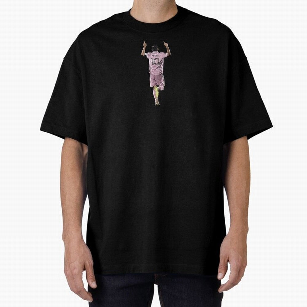 Leo Messi Soccer Football Argentina Miami Sticker Oversized T-Shirt Carry National Pride through FIFA World Cup 2026 USA Canada Mexico Driven by Cristiano Ronaldo, Haaland and CR7, Spain and Netherlands Energy, Retro Football Energy, Iconic