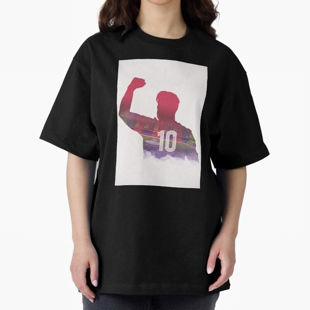Lionel Messi Artwork Oversized T-Shirt Bring Home FIFA World Cup 2026 Group Stage for Fans of Messi and Brazil, Bringing Game Day Rituals, Football Legends, Country Pride and the Road to the Final; Built for Supporters Chasing Trophy Dreams, Final
