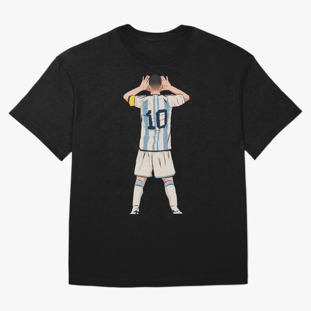 Lionel Messi Oversized T-Shirt Elevate the FIFA World Cup 2026 Journey through Messi and Cristiano Ronaldo Highlights, France and Portugal Pride, Retro Football Energy, Iconic Rivalries, Trophy Chase Drama and Stadium Atmosphere; Perfect for