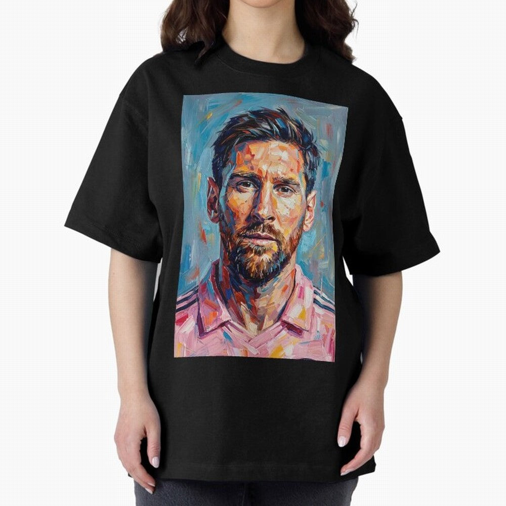Portrait Painting of Lionel Messi Classic T-Shirt Celebrate Rivalries and Pride in FIFA World Cup 2026 USA Canada Mexico for Fans of Messi and Argentina, Bringing Classic Soccer Heritage, Championship Pressure, Fan Loyalty and International Pride;