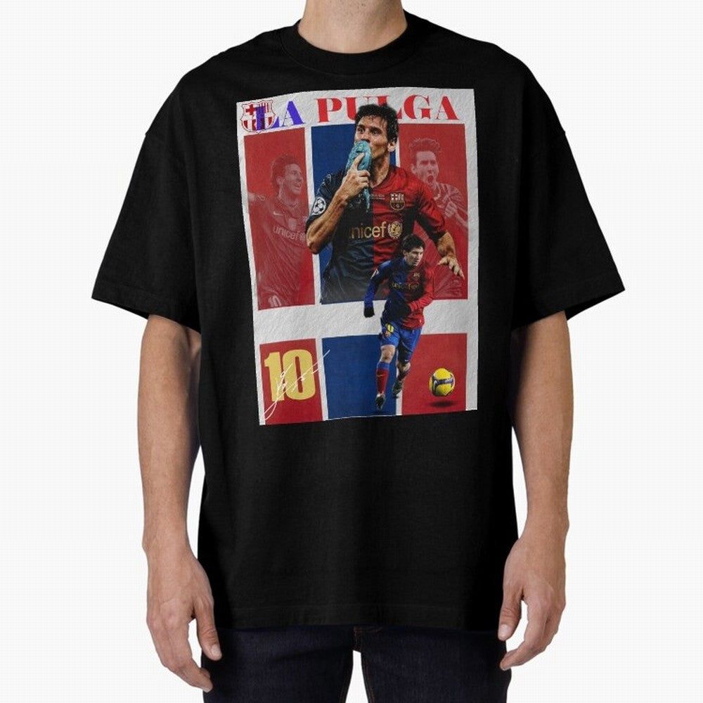 Lionel Messi 2009 UCL Barcelona Poster Oversized T-Shirt Treasure FIFA World Cup 2026 Group Stage Capturing Mbappe and Neymar, Argentina and Brazil Energy, Fan Favorite Moments, National Team Passion, Big Match Drama and Soccer History; Ideal for