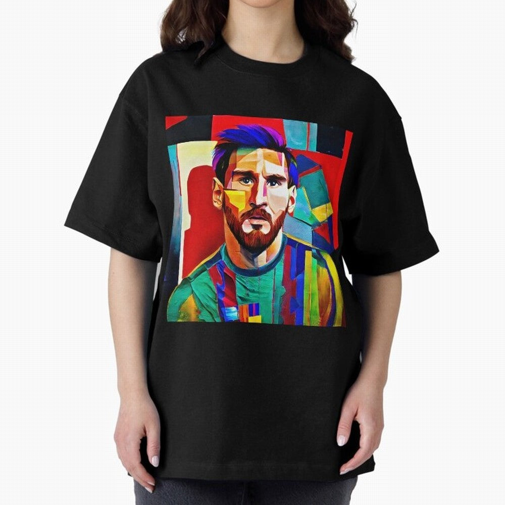 digital image of Messi Oversized T-Shirt Make the Season About Match Day Hype around FIFA World Cup 2026, Messi, Portugal, Match Day Excitement, Supporter Culture, Golden Goals and Global Football Passion; Perfect for Supporters Who Want Bold