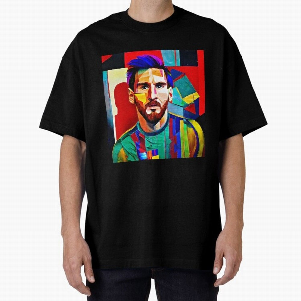 digital image of Messi Oversized T-Shirt Make the Season About Match Day Hype around FIFA World Cup 2026, Messi, Portugal, Match Day Excitement, Supporter Culture, Golden Goals and Global Football Passion; Perfect for Supporters Who Want Bold