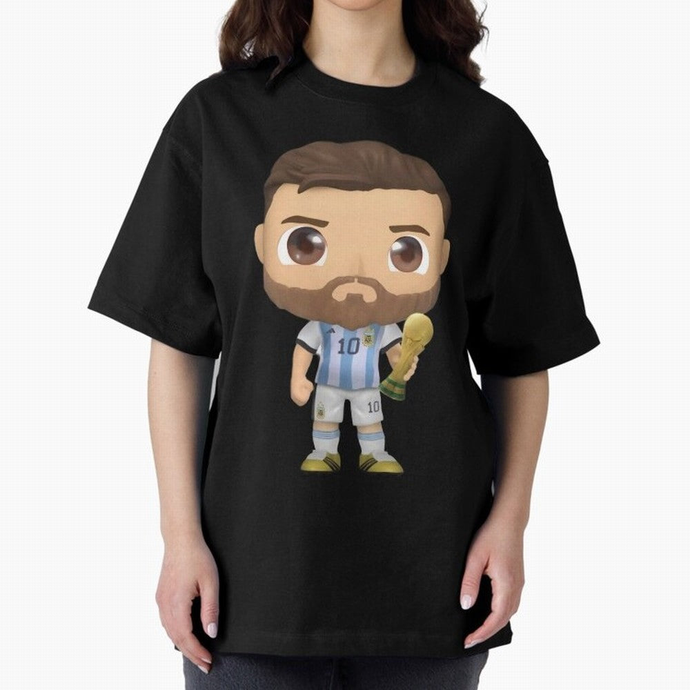 Messi_Champion Oversized T-Shirt Celebrate Fan Favorites in FIFA World Cup 2026 USA Canada Mexico for Fans of CR7 and Messi and France, Bringing Goal Celebration Energy, Supporter Heritage, Football Icons and Worldwide Tournament Joy; Made for